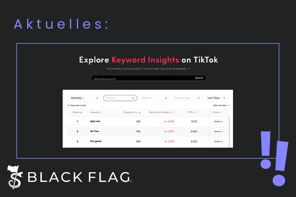 TikTok Keyword Insights: Ein neues Recherchetool für alle Advertiser auf TikTok TikTok